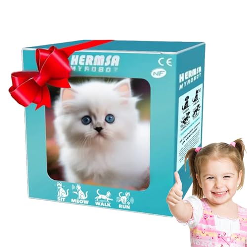 Robot Cat Toy – Realistische animierte Kitty, elektronisches Tierbellen von Meow, interaktives Walk-Spiel, Lernwerkzeug, Unterhaltung im Klassenzimmer, amu Aktivität von Générique