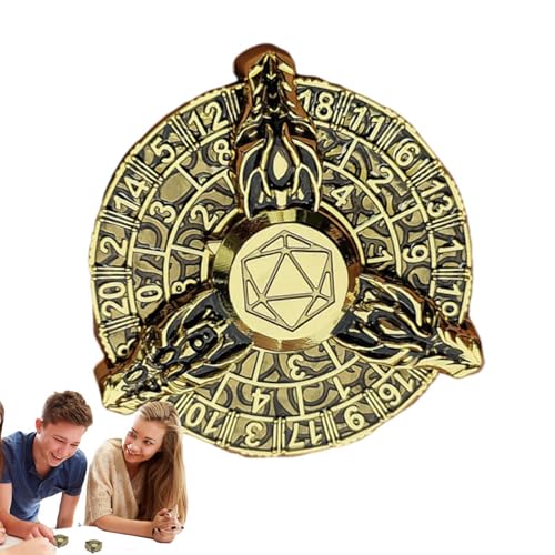 Roulette-Würfel, einzigartige Spielwürfel – Set aus coolen polyedrischen Würfeln, Fidget, Spinner, Rollenspiel-Würfel, Metallwürfel für Tischspielzeugzubehör von Générique