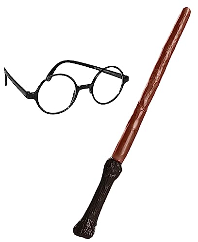 Rubie's 3 5374 Harry Potter Zubehörpaket Zauberstab und Brille, Verpackung kann variieren von Rubie's