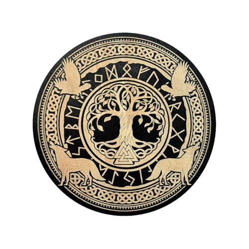Runen-Spiel – Spirituelle Runen – Dekorative Ornamente aus Holz für Meditation mit Magnetbox für Frauen und Männer Paganismus und spirituelle Rituale der Weissagung von Générique