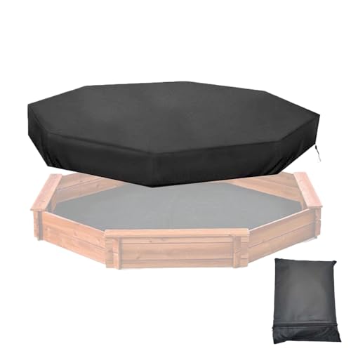 Sandkastenabdeckung, achteckige Sandkastenabdeckung, winddichter Sandkastendeckel aus 210D-Stoff, achteckig – verstellbare Schnalle, faltbarer Sandkastenschutz mit Kordel von Générique