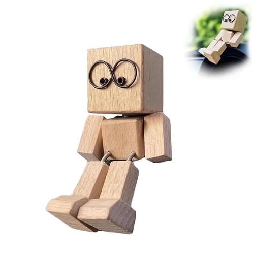 Schaukelpuppen aus Holz, handgefertigte Schaukelpuppen, interessante Schreibtischdekorationen aus Holz, kreative Auto-Armaturenbrett-Dekorationen (Typ A) von Générique