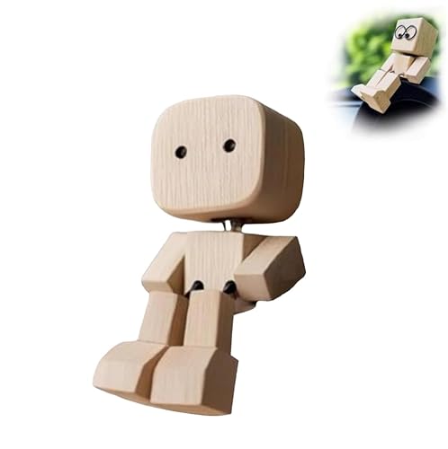 Schaukelpuppen aus Holz, handgefertigte Schaukelpuppen, interessante Schreibtischdekorationen aus Holz, kreative Auto-Armaturenbrett-Dekorationen (Typ C) von Générique