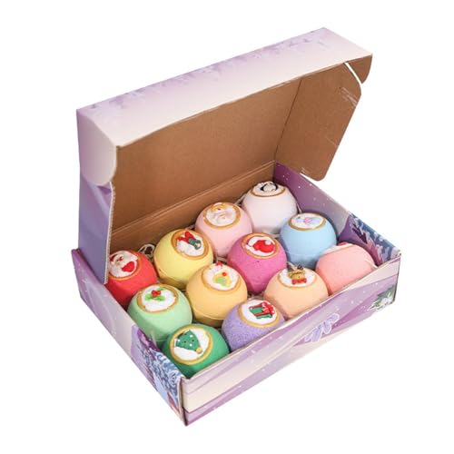 Schaum-Badekugel für Weihnachtsdusche, 12 x lustige Duschkugeln mit Weihnachtsblasen – Schaum-Badekugel für , Mädchen und Erwachsene von Générique
