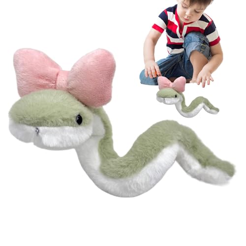 Schlange Plüschtier, Schlange Plüschtier - 15,75 Zoll süße kleine grüne Schlange aus Plüsch | Maskottchen des Jahres der Schlange, Tischdekoration, Kuscheltier für Sofa, Schlafzimmer von Générique
