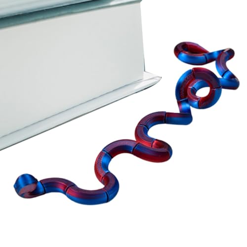 Schlange bedruckt in – Snake Fidget Toy | Fidget Schlange | Spielzeug für Tiere | Realistisches Spielzeug mit Gelenken und Mobil | Lustiges Tierspielzeug für | Flexible Schlange Spielzeug von Générique