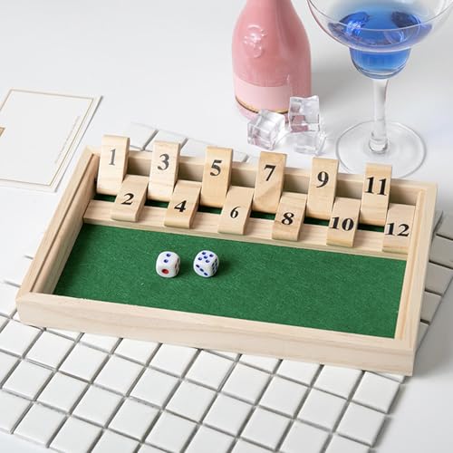 Schließen Sie das Gesellschaftsspiel Box | Schließen Sie die Box für 2 Spieler | Würfelspiel in Holzkiste | klassisches Spiel schließen die Box | Gesellschaftsspiel aus Holz mit 12 Zahlen für Kinder Schließen Sie das Gesellschaftsspiel Box | Schließen Sie die Box für 2 Spieler | Würfelspiel in Holzkiste | klassisches Spiel schließen die Box | Gesellschaftsspiel aus Holz mit 12 Zahlen für Kinder von Générique