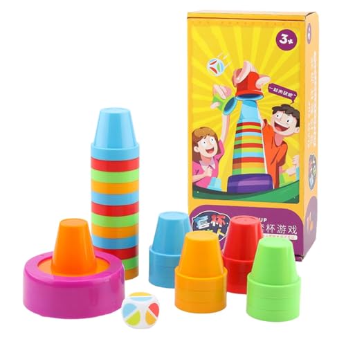 Schnellstapelbares Becher-Set, stapelbares Becher-Set | Bunte interaktive schnelle Becher-Stapelspiele | Multifunktionales Lernspiel mit schnellen Tassen, um den Koord zu entwickeln von Générique