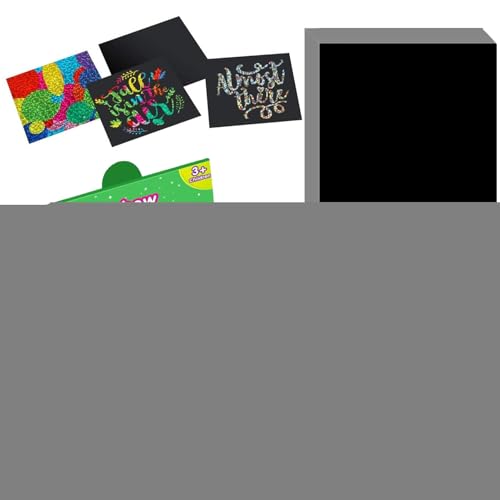 Schwarzes Kratzpapier, schwarze Blätter, Notizkarten – Kritzelstempel für Mädchen und ab 3 Jahren, Papierkunst für Geburtstagsgeschenke von Générique