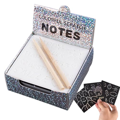 Scratch Note Kratzpapier Set Bunte Klingen Kratzpapier Set mit Kratzblättern und 2 Bleistiften, Farbwechsel Noten für kreative Ideen | Kreatives Basteln gemeinsam für Zuhause, Eco Scratch Note Kratzpapier Set Bunte Klingen Kratzpapier Set mit Kratzblättern und 2 Bleistiften, Farbwechsel Noten für kreative Ideen | Kreatives Basteln gemeinsam für Zuhause, Eco von Générique