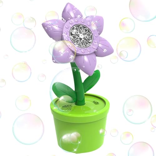 Seifenblasen-Maschine, Flower Pot Bubbles Maker mit Musik und Lichtern, tragbare Außenmaschine für Kinder ab 3 Jahren, inkl. 2 Nachfüllflaschen Seifenblasen-Maschine, Flower Pot Bubbles Maker mit Musik und Lichtern, tragbare Außenmaschine für Kinder ab 3 Jahren, inkl. 2 Nachfüllflaschen von Générique