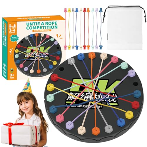 Seil-Puzzle-Spiel, gedrehtes Seil-Puzzle-Spiel – Tischtafel für Strategienauflösung, Seil geknotet, Puzzle, Tri Game des Rates, Brain Teaser Fine Motor Skills Toys for Kids von Générique