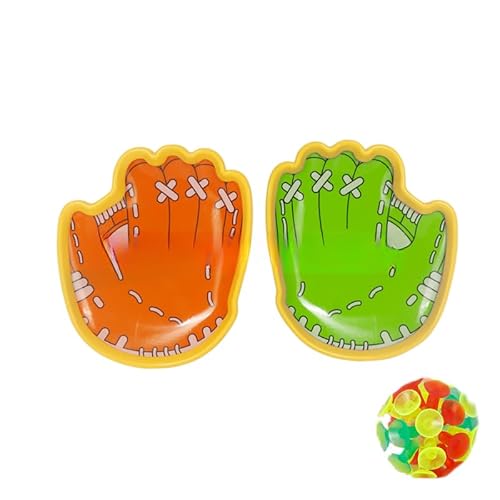 Selbstklebende Bälle für Kinder, interaktives Eltern-Kind-Spiel mit Saugnapf-Zielscheibe, klebrige Bälle für Outdoor-Aktivitäten (Orange/Grün+Ball) von Générique