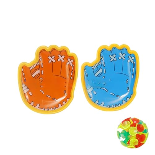 Selbstklebende Bälle für Kinder, interaktives Spiel für Eltern und Kinder, mit Saugnapf-Zielscheibe, klebrige Bälle für Outdoor-Aktivitäten (Orange/Blau+Ball) von Générique