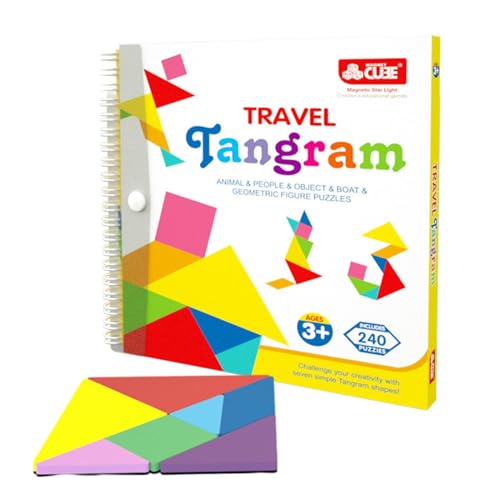 Set mit magnetischen Motivblöcken – Puzzle, Tangram-Spiel | Reise-Puzzle-Book, magnetisches Gehirntrainingsspielzeug-Set für Herausforderungen Set mit magnetischen Motivblöcken – Puzzle, Tangram-Spiel | Reise-Puzzle-Book, magnetisches Gehirntrainingsspielzeug-Set für Herausforderungen von Générique