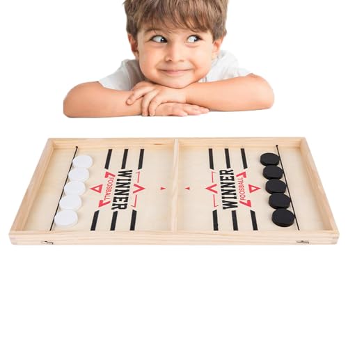 Sling Puck Game – Hockeyspiel aus Holz | Tischhockey-Spiele | Brettspiele | Desktop-Schlachtspielzeug | Spielzeug der Gewinner-Toys Rythmes | Schachkartenspielzeug I von Générique