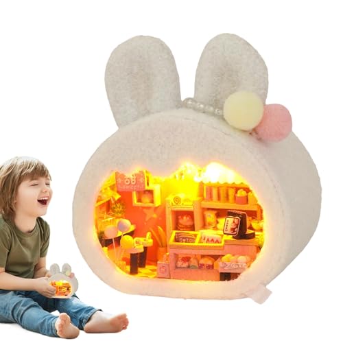 Small House Model, Kids Craft Doll, Miniature House Decor, Creative and Fun Bunny-Shaped Crafts for Kids and Friends, Perfect for Fantasy and Decoration von Générique