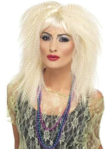 Smiffys 80er Trademark Krause Perücke, Blond, Stufig, Lang mit Pony Smiffys 80er Trademark Krause Perücke, Blond, Stufig, Lang mit Pony von Smiffys