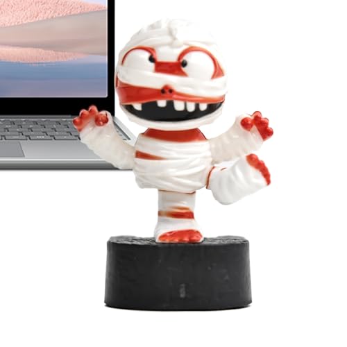 Solar-Ornament für Armaturenbrett | Wackelige Mumie Figuren für Armaturenbrett | Lustige Solarfiguren für Halloween Büro Haus und von Générique