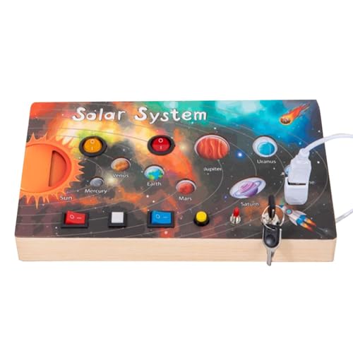 Solar System Board, Kids Sensory Board – Freiraum der bunten Lernkarte | Baby Educational Fidget, Hand-Augen-Koordinationswerkzeug für Zuhause, Reisen, Eco Solar System Board, Kids Sensory Board – Freiraum der bunten Lernkarte | Baby Educational Fidget, Hand-Augen-Koordinationswerkzeug für Zuhause, Reisen, Eco von Générique