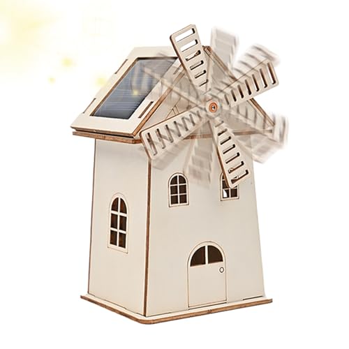 Solar Windmill House, Holzbau-Set, Holzkonstruktionsset, Lernspielzeug, kreatives Bastelset, Solar-Powered Mechanische Ornamente, dekoratives Lernwerkzeug, für Schule, Zuhause Solar Windmill House, Holzbau-Set, Holzkonstruktionsset, Lernspielzeug, kreatives Bastelset, Solar-Powered Mechanische Ornamente, dekoratives Lernwerkzeug, für Schule, Zuhause von Générique