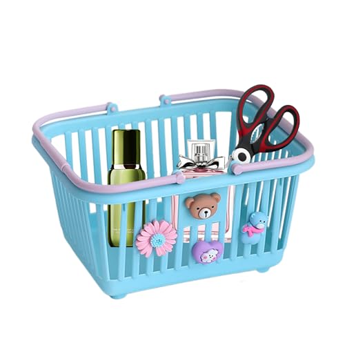 Spielkorb – Mini-Spielzeug-Aufbewahrungskorb mit Griff | Portable Studdy Children's Pretend Shopping Baskket | Kleine Hand Baskett für Wohnzimmer Schlafzimmer von Générique