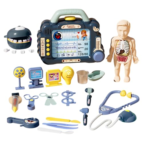 Spielset für Kinder, Doktor-Set für | Toddler Doctor Toy Set | 36 x Kinder Rollen Cosplay Toy Simulation Light Detektor Sound Detektor Stethoskop zur Stimulierung der Neugier Spielset für Kinder, Doktor-Set für | Toddler Doctor Toy Set | 36 x Kinder Rollen Cosplay Toy Simulation Light Detektor Sound Detektor Stethoskop zur Stimulierung der Neugier von Générique