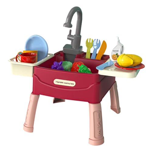 Spielspüle mit fließendem Wasser – Küchenspüle Spielzeug-Set für | Küchenspüle Spielzeug mit fließendem Wasser | Küchenspüle Spielzeug | Spielzeug für die Spüle | Spielzeug von Générique