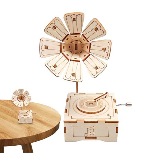 Spieluhr-Set, Holzmodell-Sets für Erwachsene, Puzzle-Schreibtisch-Dekor aus Holz, Spieluhr-Dekorationen, Bastelbausätze für Mädchen, Jungen, Adul von Générique