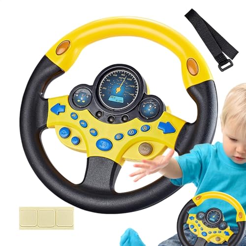 Spielzeug-Lenkrad – 360 ° drehbares Copilot-Lenkrad mit Musik und Lichtern, interaktives Sound-Spielzeug für | Tragbares Lenkradspielzeug für Jungen, lustiges Fahrerlebnis Spielzeug-Lenkrad – 360 ° drehbares Copilot-Lenkrad mit Musik und Lichtern, interaktives Sound-Spielzeug für | Tragbares Lenkradspielzeug für Jungen, lustiges Fahrerlebnis von Générique