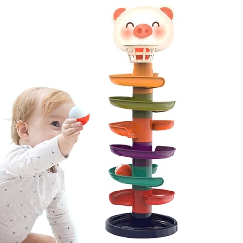 Spielzeug für Ballbahn – Spielzeug mit Rollball | Balls Slide Toys | Frühe Bildung Bälle werfen Bahnstrecke | Early Education Toddler Throwing Tracks Rolling Tracks Tour Slide Tow von Générique