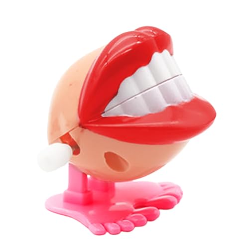 Spielzeug zum Aufziehen von Zähnen zum Aufziehen, lustiges Spielzeug für kleine Füße, Schreibtischdekoration, Gag-Witzspielzeug, Walk- und Plauderspielzeug, Fußschmuck, Zahnzubehör von Générique