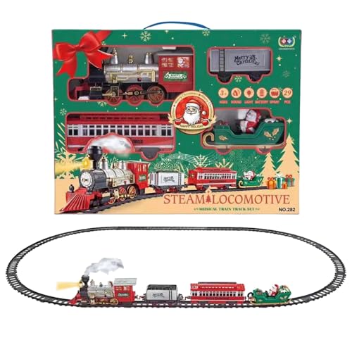 Spielzeugzug-Set für , Zugbahn für die | Spielzeugzug-Set für unter dem Weihnachtsbaum mit Licht und Sound | Cargo Car Tracks, Elektrolokomotive für die von Générique
