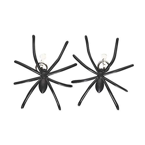 Widmann 8707E - Ohrring Spinne, Schmuck, Vampir, Hexe, Halloween, Karneval, Mottoparty von WIDMANN