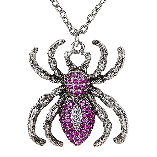 Widmann 03514 - Halskette Spinne, mit lila Strass, Schmuck, Halsband, Vampirin, Halloween, Karneval, Mottoparty Widmann 03514 - Halskette Spinne, mit lila Strass, Schmuck, Halsband, Vampirin, Halloween, Karneval, Mottoparty von W WIDMANN