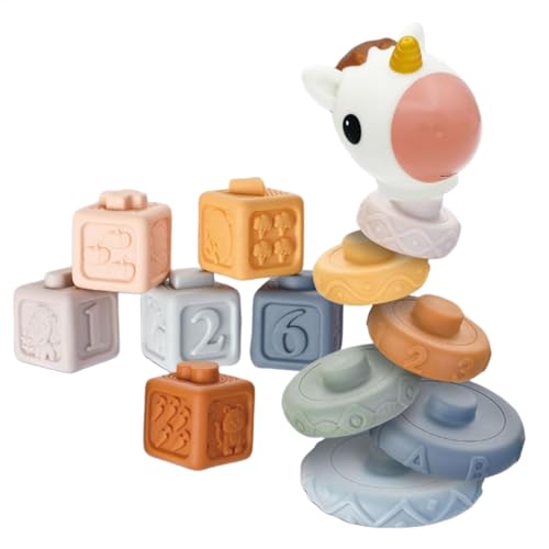Stapelblöcke-Set, Stapelblöcke für die | Sensorisches Spielzeug in Tierform - Multifunktionales pädagogisches Lern-Brettspiel, Tischgebäude für die Ausgänge f von Générique