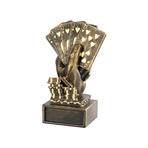 Statue Handgemachte Pokerkarten – 4,52 Zoll große Harz-Statue, Poker-Trophäen auf der quadratischen Basis von mit individueller Gravur | Moderne Regaldekoration für Figuren Statue Handgemachte Pokerkarten – 4,52 Zoll große Harz-Statue, Poker-Trophäen auf der quadratischen Basis von mit individueller Gravur | Moderne Regaldekoration für Figuren von Générique