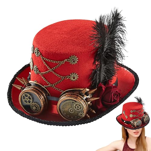 Steampunk-Hut, hohe Form, Steampunk-Hut, Unisex, Steampunk-Hüte, Gothic, Karneval, Halloween-Kopfbedeckung mit Ketten für Cosplay-Partys, Kino-Requisiten, selbst Steampunk-Hut, hohe Form, Steampunk-Hut, Unisex, Steampunk-Hüte, Gothic, Karneval, Halloween-Kopfbedeckung mit Ketten für Cosplay-Partys, Kino-Requisiten, selbst von Générique