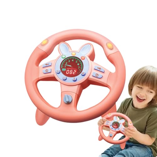 Steering Wheel Toy, Dashboard Pretend Play Driving, 9,84 x 9,84 Zoll (24 x 24 cm), interaktives Musiklicht, für Kinder ab 3+ von Générique