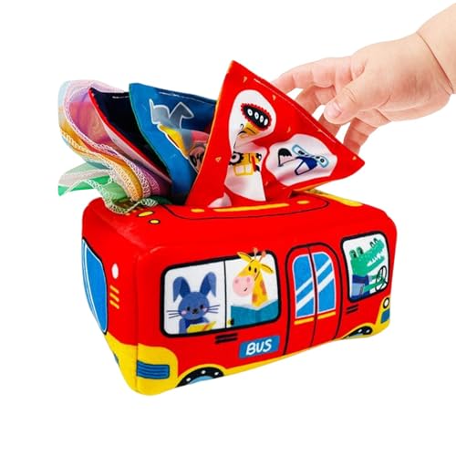 Stoffboxstoff - Spielzeug lernen mit bunten Handtüchern zum Ziehen für Babys und Kleinkinder | Weiches Vorschulspielzeug für frühes Lernen, Entwicklung von Générique