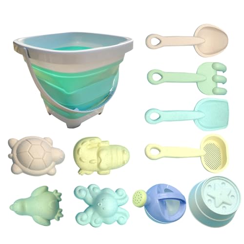 Strandspielzeug – zusammenklappbarer Sandeimer, Pellets, Tierformen für | 11-teiliges Sandspielzeug-Set mit Wasserkocher, Sieb, Sandwerkzeugen, Schaufeln für Jungen und Mädchen, Sommerspielzeug AMU Strandspielzeug – zusammenklappbarer Sandeimer, Pellets, Tierformen für | 11-teiliges Sandspielzeug-Set mit Wasserkocher, Sieb, Sandwerkzeugen, Schaufeln für Jungen und Mädchen, Sommerspielzeug AMU von Générique