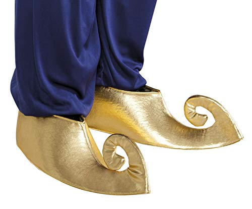 Boland 81990 - Überschuhe Sultan in Gold, 1 Paar für Erwachsene, Schuh-Überzieher für Faschingskostüme, Kostüm Zubehör für Karneval, Halloween oder JGA von Boland