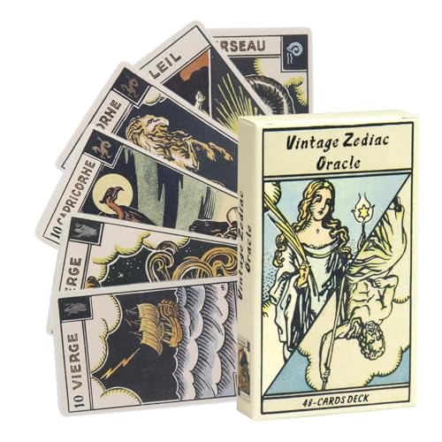 Tarot Cards, 48 Stück Beginner Oracle Tarot Deck, 3,94 x 2,36 Zoll Tragbares Wahrsagenbrett für Meditation, Spirituelle Übung, Self Reflection and Personal Readings, Partys, Familienspiele von Générique