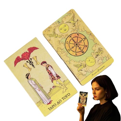 Tarot Cards, Interaktive Tarot Plaything Card Games, 4,13 x 2,44 x 1,1 Zoll Entzückendes Glück Telling Tabletop Game für Damen, Herren, Teenager, Mädchen, , Family Entertainment Tarot Cards, Interaktive Tarot Plaything Card Games, 4,13 x 2,44 x 1,1 Zoll Entzückendes Glück Telling Tabletop Game für Damen, Herren, Teenager, Mädchen, , Family Entertainment von Générique