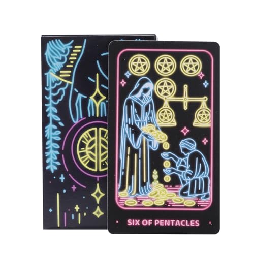 Tarot Deck, Beginner Set, Classic Design, 78-teiliges Kollektion, Meditationstool, tragbares Kartenformat, ideal für Brettspiele, Spirituelle Praxis, Experten, Learning Readers von Générique