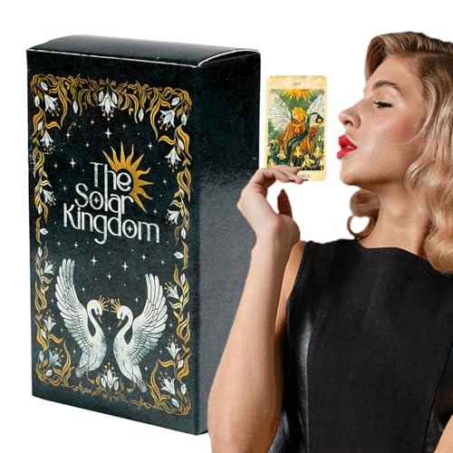 Tarot Oracle Card Set – 78 geheimnisvolle Solar-Königreich Tarot Deck für Wahrsagen, Überblick über Vergangenheit und Zukunft, spirituelle Tipps, Vermögensunterhaltung, Spielunterhaltung Tarot Oracle Card Set – 78 geheimnisvolle Solar-Königreich Tarot Deck für Wahrsagen, Überblick über Vergangenheit und Zukunft, spirituelle Tipps, Vermögensunterhaltung, Spielunterhaltung von Générique