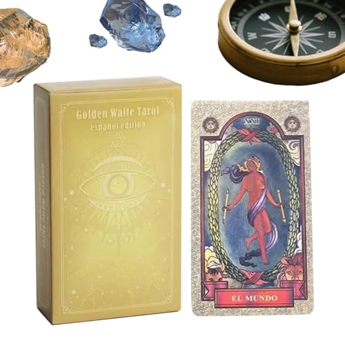 Tarotkarten – Oracle Tarot Deck mit 78 Teilen für die Bestätigung, Wahrsagenspiel mit Führer, Brettspiele 10,3 x 6 cm für spirituelle Erkundung, Meditation, Abenteuer, l von Générique