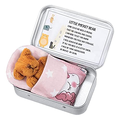 Taschenbär-Box – kleiner Taschen-Plüschbär, kleiner Taschen-Plüschbär in Weißblechdose | Weiches und attraktives Teddybär-Spielzeug für Jungen und Mädchen Taschenbär-Box – kleiner Taschen-Plüschbär, kleiner Taschen-Plüschbär in Weißblechdose | Weiches und attraktives Teddybär-Spielzeug für Jungen und Mädchen von Générique