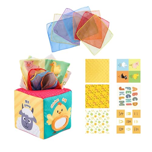 Taschentuchwürfel, Taschentuchbox-Spielzeugwürfel – sensorische Seidenschals aus zerknittertem Papier, Spielzeug | Frühe Entwicklung für Kinder von 0 bis 2 Jahren, Lernspielzeug, Werkzeug Taschentuchwürfel, Taschentuchbox-Spielzeugwürfel – sensorische Seidenschals aus zerknittertem Papier, Spielzeug | Frühe Entwicklung für Kinder von 0 bis 2 Jahren, Lernspielzeug, Werkzeug von Générique