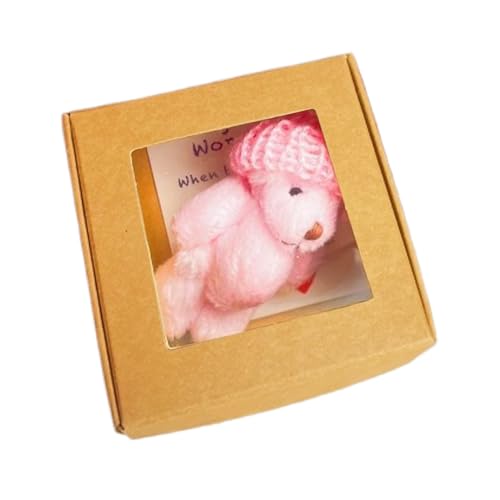 Teddybär aus Plüsch | Kleiner Plüschbär handgefertigt mit positivem Tierbegleiter, handgefertigt mit weicher und inspirierender Innendekoration für Valentinstag, Muttertag und Teddybär aus Plüsch | Kleiner Plüschbär handgefertigt mit positivem Tierbegleiter, handgefertigt mit weicher und inspirierender Innendekoration für Valentinstag, Muttertag und von Générique